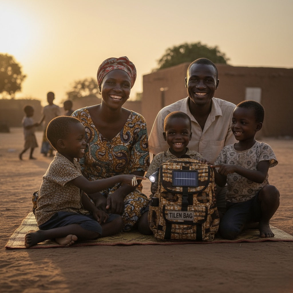 Famille malienne avec TILEN BAG